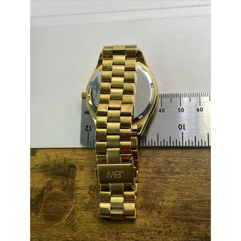 Womens Gold Tone Rhinestone Watch New Battery